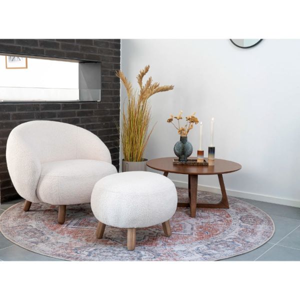 Masa de cafea rotundă nuc Hazel