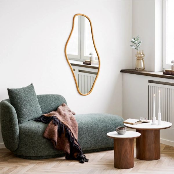 Masuta cafea rotunda alb/nuc Noli