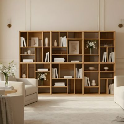 	Biblioteca 6 module stejar natur Albane