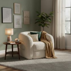 	Fotoliu rotativ bej deschis/negru Duffy