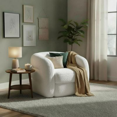 	Fotoliu rotativ alb/negru Duffy