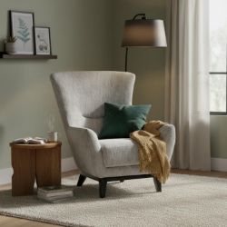 Fotoliu tapitat gri deschis Rosco