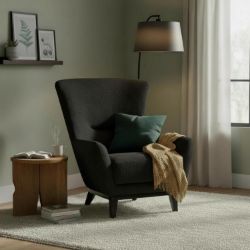 Fotoliu tapitat negru Rosco