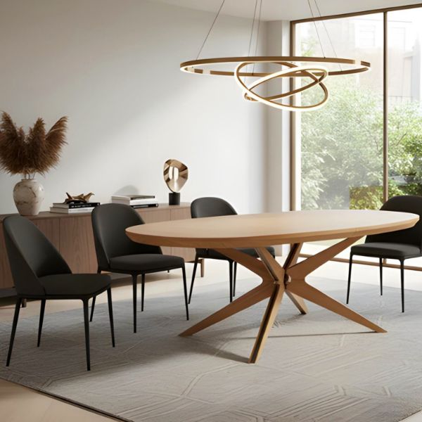 	Masa ovala extensibila 200/300 cm stejar Chiara