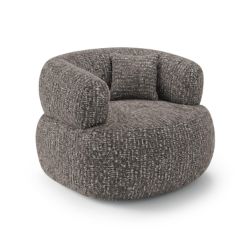 	Fotoliu tapitat rotativ maro Lumi