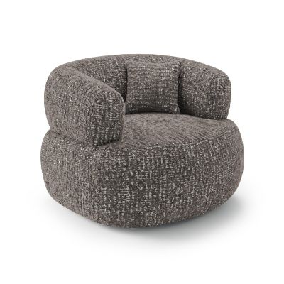 	Fotoliu tapitat rotativ maro Lumi