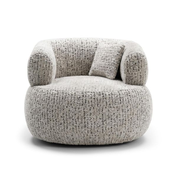 Fotoliu tapitat rotativ maro Lumi  