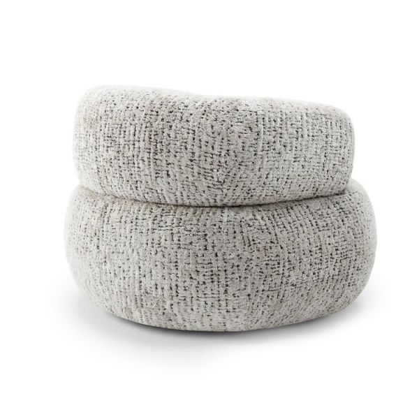 Fotoliu tapitat rotativ negru Lumi