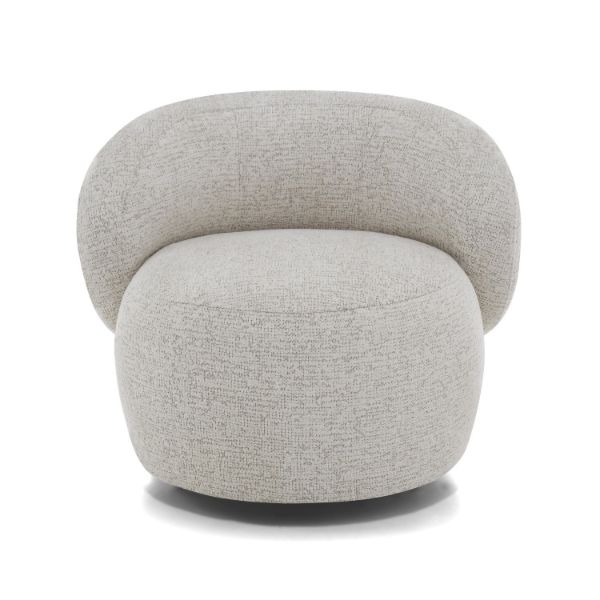 	Fotoliu tapitat rotativ crem Moa