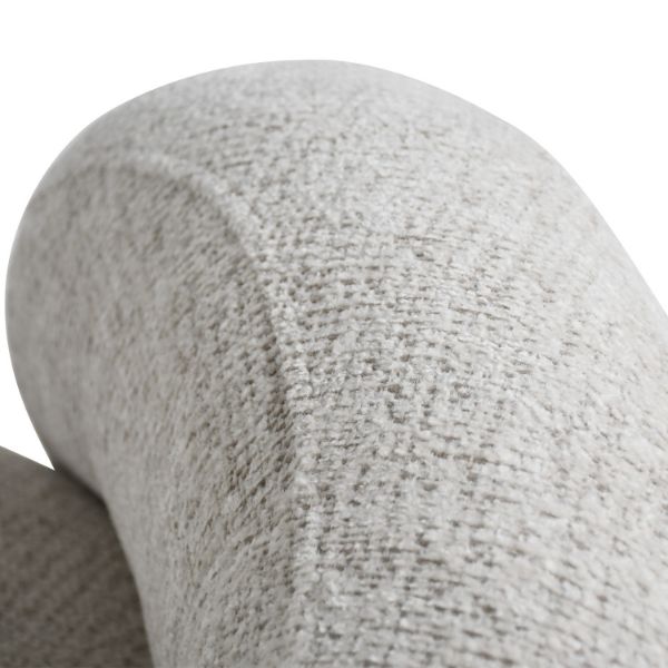 Fotoliu tapitat rotativ maro Moa