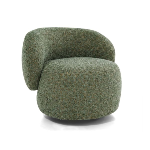 Fotoliu tapitat rotativ verde menta Moa