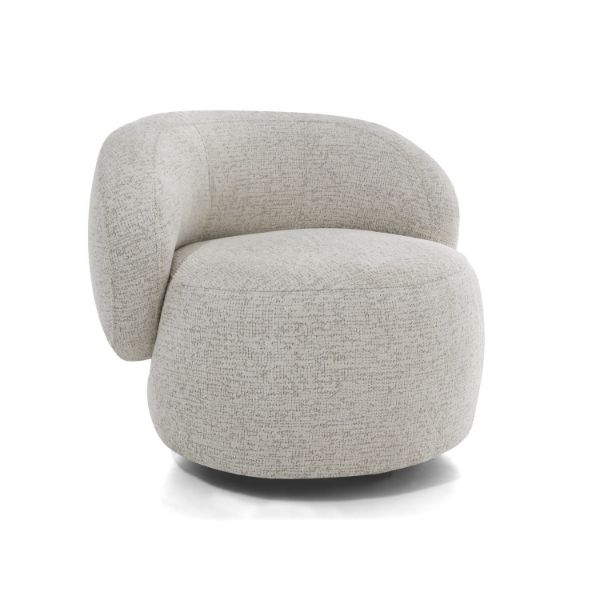 	Fotoliu tapitat rotativ crem Moa