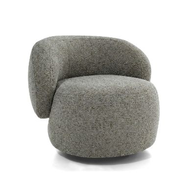 	Fotoliu tapitat rotativ gri Moa