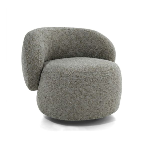	Fotoliu tapitat rotativ gri Moa