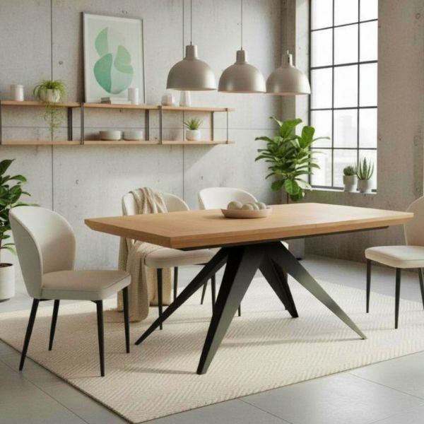 	Masa extensibila 200/300 cm stejar/negru Sima