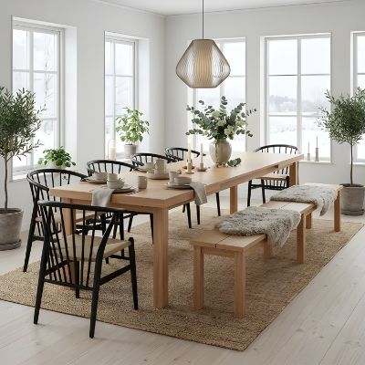 	Masa dining extensibila 260/560 cm stejar natur Anna