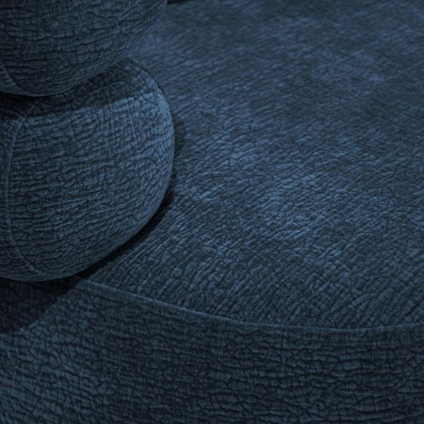 Fotoliu tapitat rotativ albastru Nela