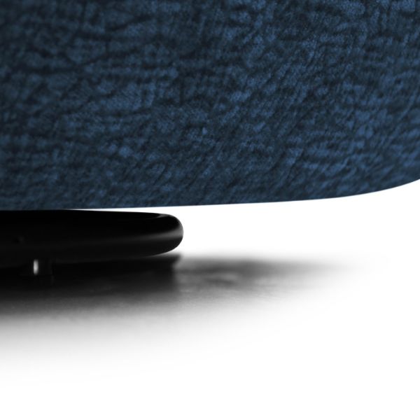 Fotoliu tapitat rotativ albastru Nela