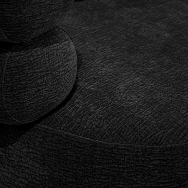 Fotoliu tapitat rotativ negru Nela