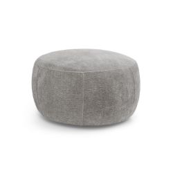 Taburet tapitat rotund gri Nela