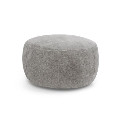 Taburet tapitat rotund gri Nela