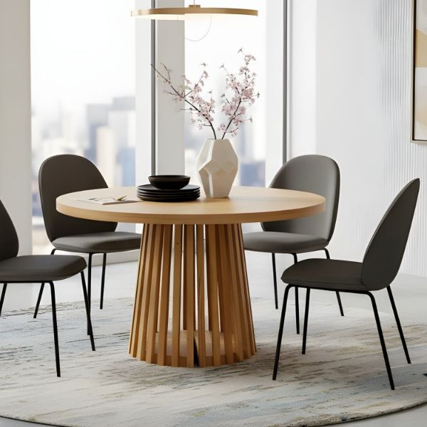 	Masa rotunda extensibila 110/210 cm stejar Caroline