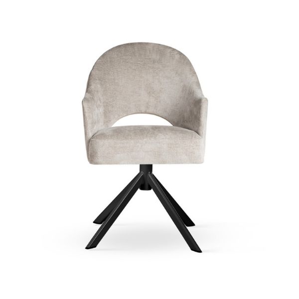 Scaun tapitat rotativ bej/negru Goda Supreme