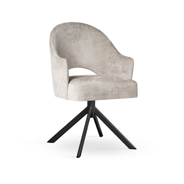 Scaun tapitat rotativ bej/negru Goda Supreme