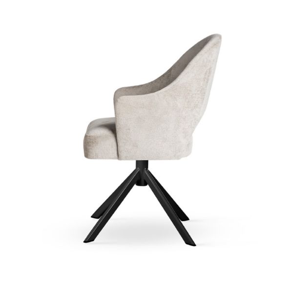 Scaun tapitat rotativ bej/negru Goda Supreme