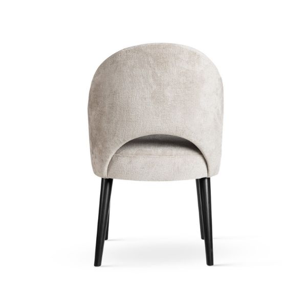 Scaun tapitat cu brate bej/negru Goda Supreme