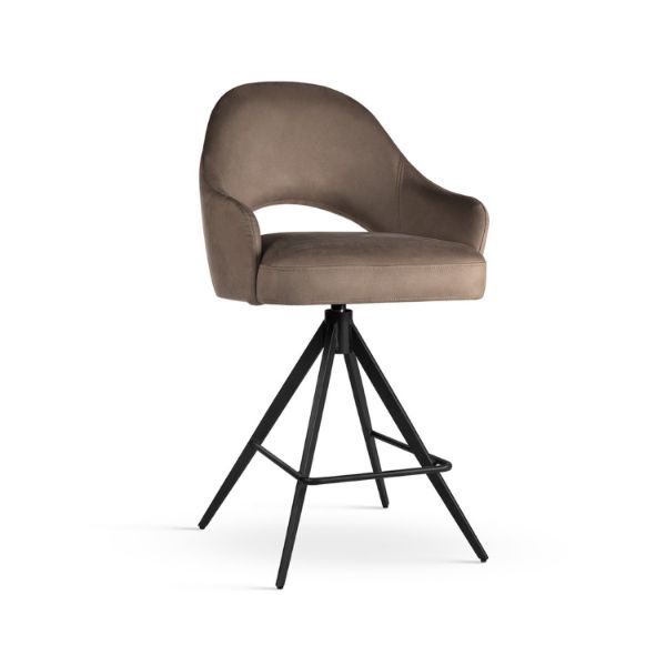 Scaun bar taupe negru Goda Supreme Twist M