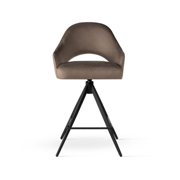 Scaun bar taupe negru Goda Supreme Twist M