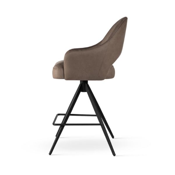 Scaun bar taupe negru Goda Supreme Twist M