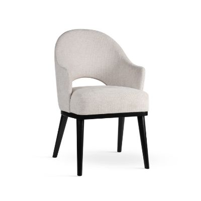 	Scaun tapitat cu brate bej/negru Goda Pro Supreme