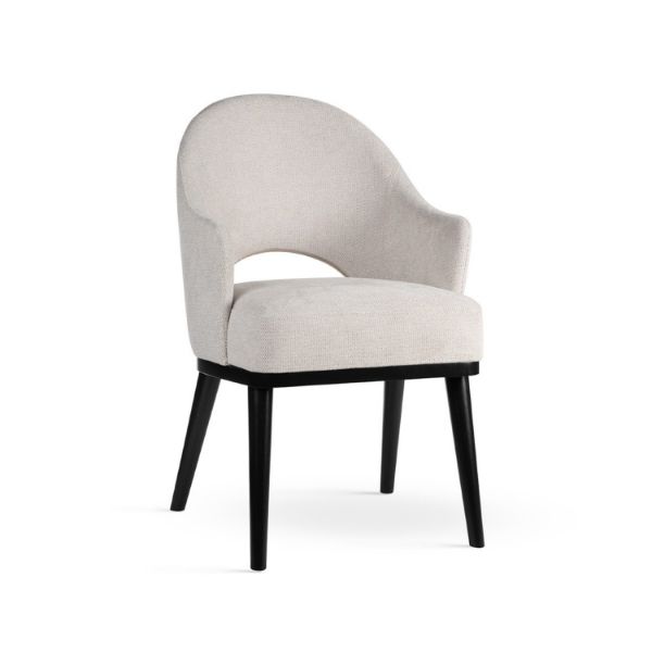 	Scaun tapitat cu brate bej/negru Goda Pro Supreme