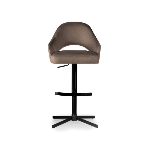 Scaun bar rotativ taupe/negru Goda Supreme Cross