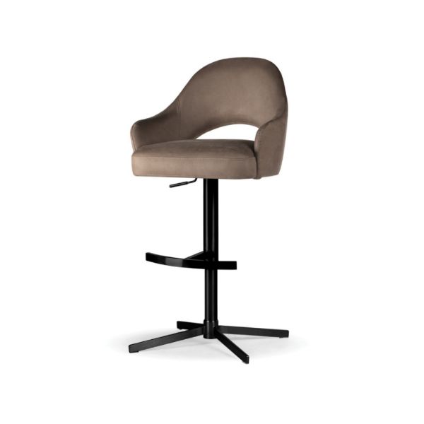 Scaun bar rotativ taupe/negru Goda Supreme Cross