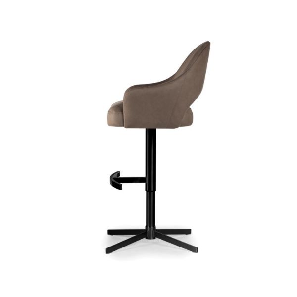 Scaun bar rotativ taupe/negru Goda Supreme Cross