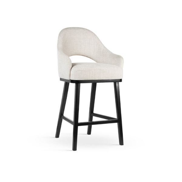 	Scaun bar gri deschis/negru Goda Supreme Wood M