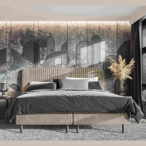 Pat tapitat boxspring 160 x 200 cm turcoaz Sonia