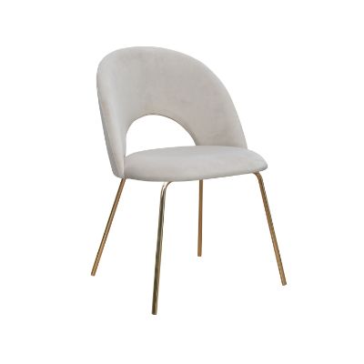 Scaun tapitat bej/auriu Abisso Ideal