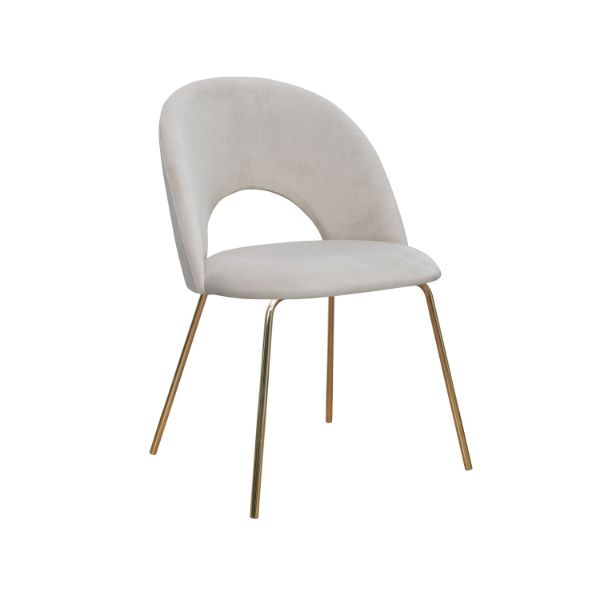 Scaun tapitat bej/auriu Abisso Ideal