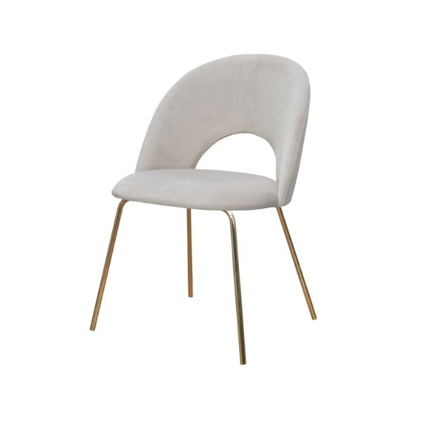 Scaun tapitat bej/auriu Abisso Ideal