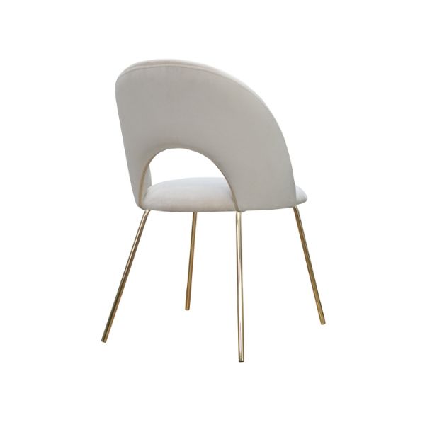 Scaun tapitat bej/auriu Abisso Ideal