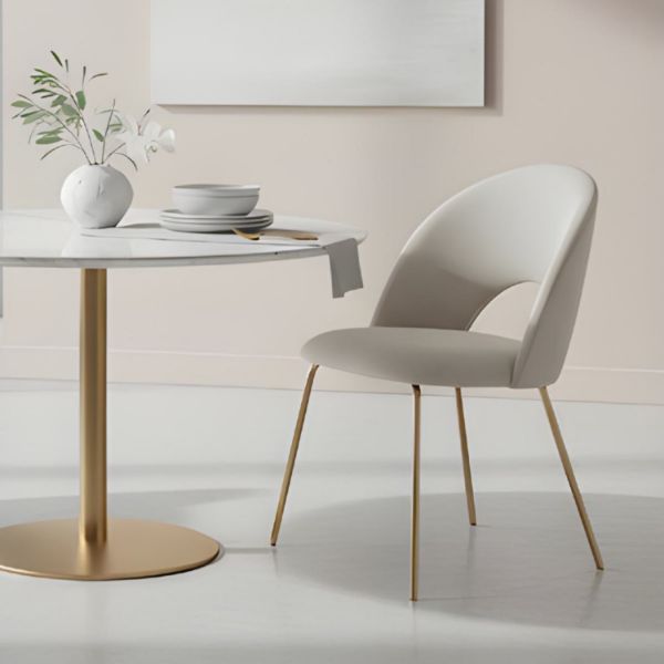 Scaun tapitat bej/auriu Abisso Ideal