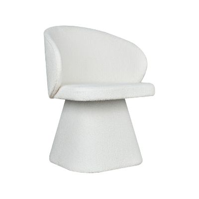 Scaun dining tapitat alb Altura Mils