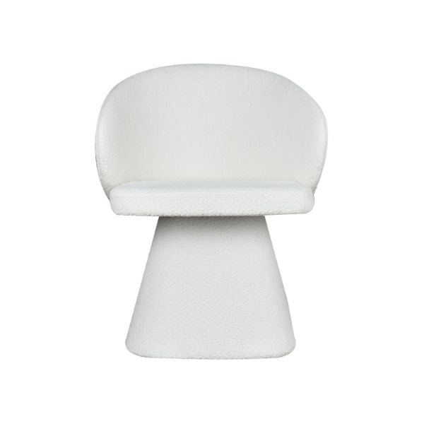 Scaun dining tapitat alb Altura Mils