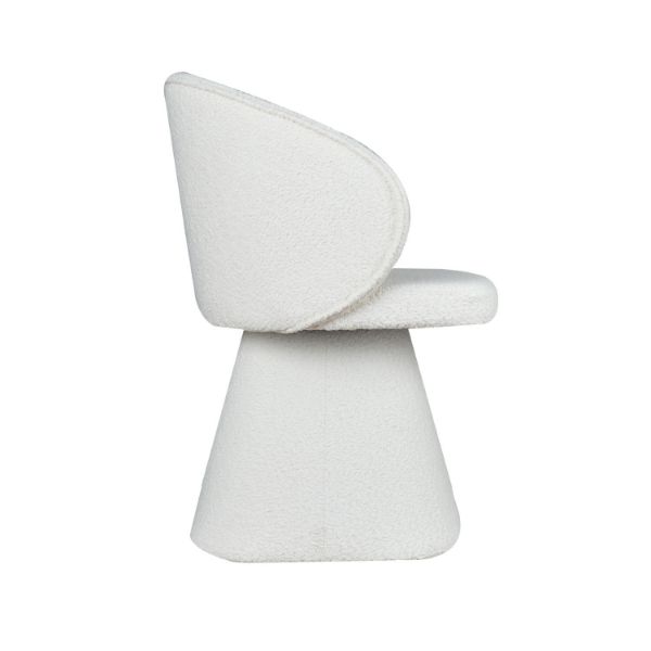 Scaun dining tapitat alb Altura Mils