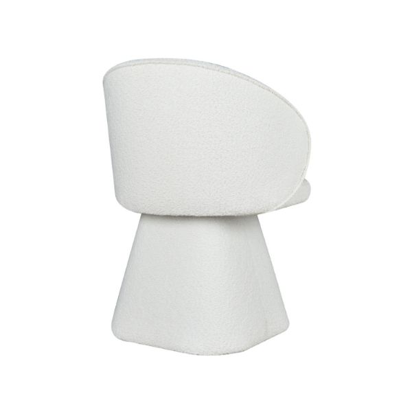 Scaun dining tapitat alb Altura Mils