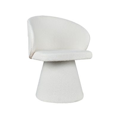 	Scaun dining tapitat alb Altura Ring